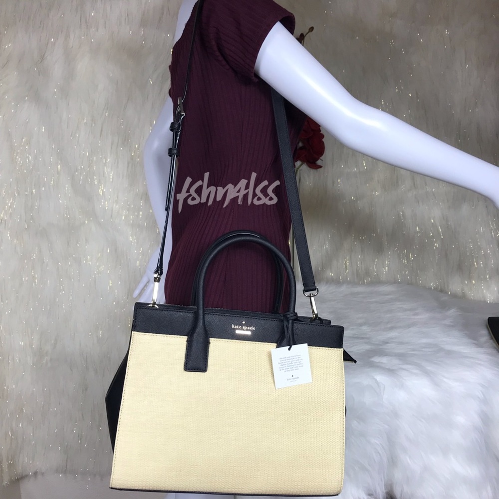 🔥SALE🔥 KATE SPADE CAMERON STRAW CANDACE SATCHEL - Picture 7 of 7